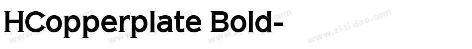HCopperplate Bold字体转换